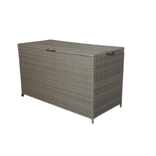 Grey rattan outdoor on sale storage box